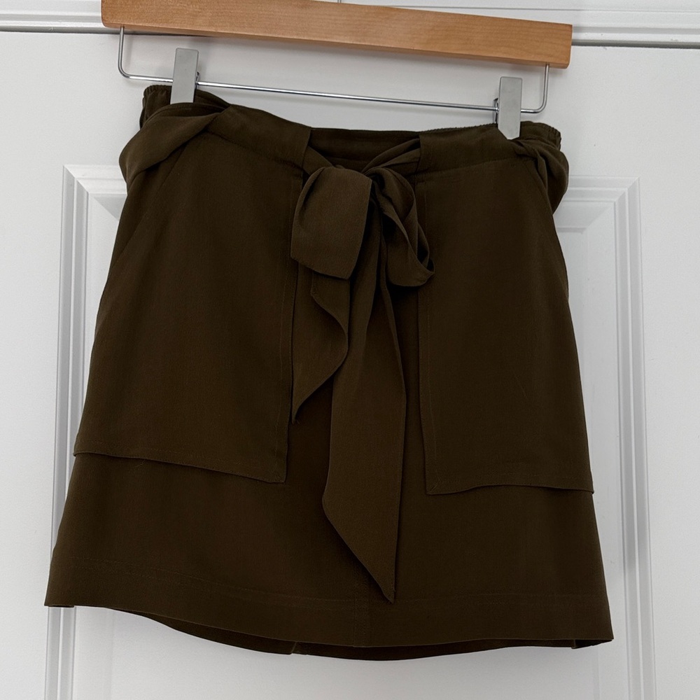 Madewell Olive Green Skirt with Bow